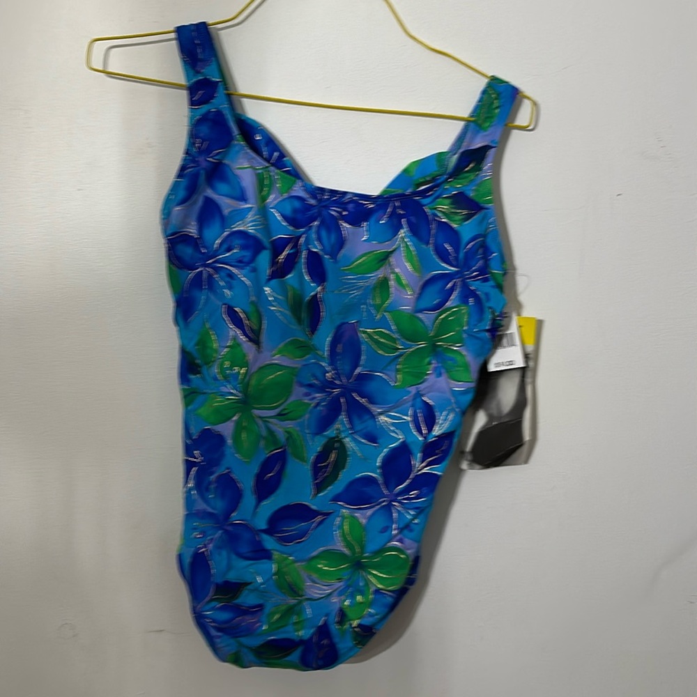 Floral swimwear one piece , size is 20W, brand new with tags.